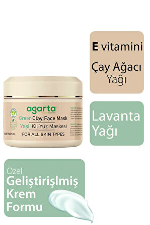 Agarta Yeşil Kil Yüz Maskesi 150 ml