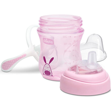Chicco Yumuşak Uçlu Geçiş Bardağı 4 Ay+ 200 ml Kız