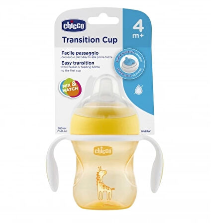 Chicco Yumuşak Uçlu Geçiş Bardağı 4 Ay+ 200 ml Unisex