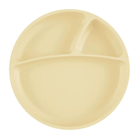 OiOi Porsiyon Vakum Tabanlı Silikon Tabak Mellow Yellow