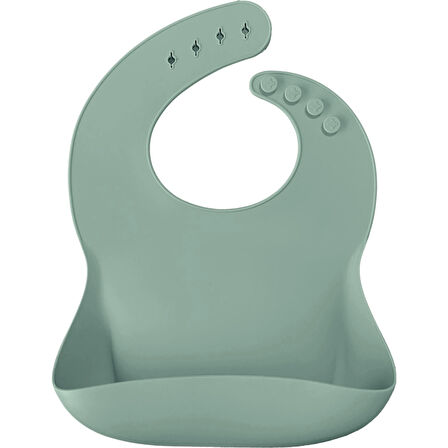 Oioi Basics Silikon Mama Önlüğü River Green