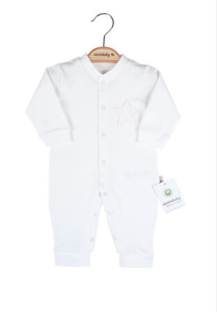 Ciccim Baby Yıldızlı Ayıcık Ribanalı Tulum 4808 Ekru