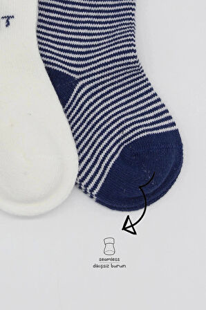 Bistyle 3'lü Penye Soket Çorap Bs10110 İndigo