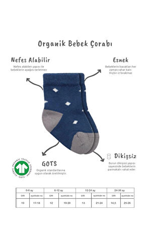 Bistyle 3'lü Penye Erkek Soket Çorap Bs10111 İndigo