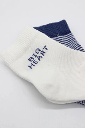 Bistyle Big Heart Penye Soket Çorap 2'Li BS10117 Lacivert