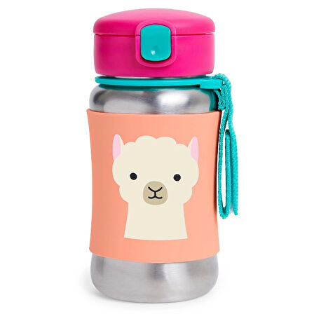 Skip Hop Zoo Pipetli Paslanmaz Çelik Suluk 350 ml Lama
