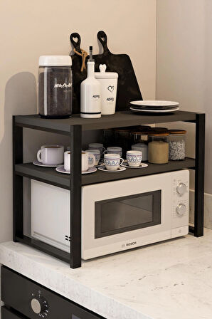 Steel Desing Mutfak Organizeri, Mikrodalga Dolabı , Tezgah Üstü Raflı Fırın Standı, Çay ,Kahve ,Baharatlık Standı