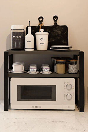 Steel Desing Mutfak Organizeri, Mikrodalga Dolabı , Tezgah Üstü Raflı Fırın Standı, Çay ,Kahve ,Baharatlık Standı