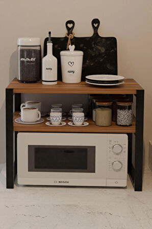 Steel Desing Mutfak Organizeri, Mikrodalga Dolabı , Tezgah Üstü Raflı Fırın Standı, Çay ,Kahve ,Baharatlık Standı