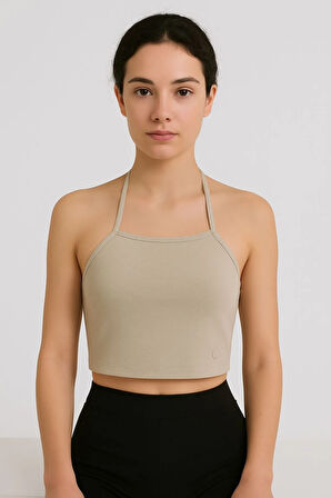 Fibula Moda Boyundan Bağlamalı Crop