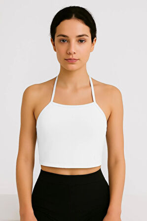 Fibula Moda Boyundan Bağlamalı Crop