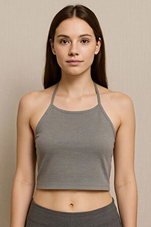 Fibula Moda Boyundan Bağlamalı Crop