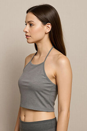 Fibula Moda Boyundan Bağlamalı Crop