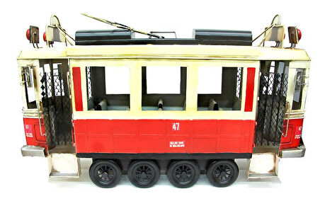 Metal Taksim Tramvay Büyük Biblo Dekoratif Hediyelik