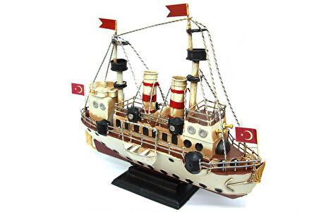 Metal Gemi Biblo Dekoratif Hediyelik
