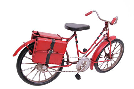 Dekoratif Metal Bisiklet Çantalı Vintage Ev Ofis Hediyelik