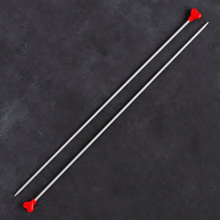 Addi Kalpli 3mm 35cm Klasik Alüminyum Örgü Şişi -