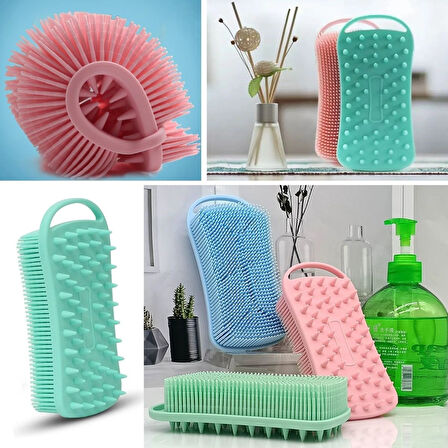 By Nevser® Kendiliğinden Askılı Peeling ve Masaj Etkili Silikon Banyo Vücut Fırçası
