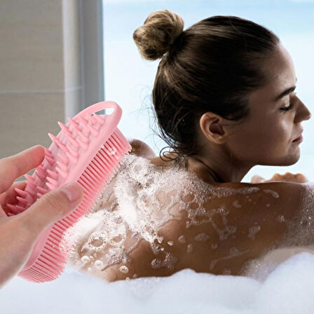 By Nevser® Kendiliğinden Askılı Peeling ve Masaj Etkili Silikon Banyo Vücut Fırçası