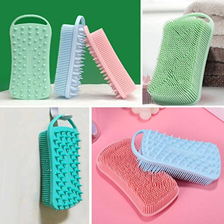 By Nevser® Kendiliğinden Askılı Peeling ve Masaj Etkili Silikon Banyo Vücut Fırçası