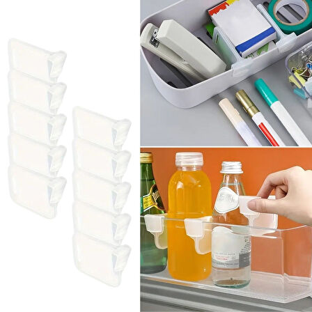 By Nevser® 10'luŞeffaf Buzdolabı Yan Kapı Düzenleyici Buzdolabı Dolap İçi Bölümleyici Aparatlar