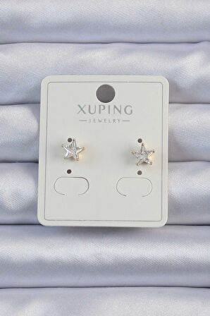 Buyers Butik Xuping Gold Renk Zirkon Taşlı Yıldız Küpe