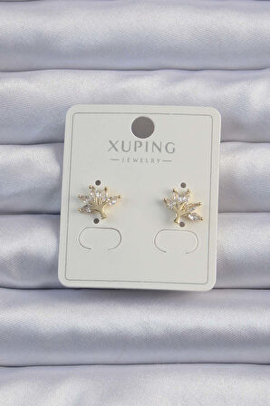 Buyers Butik Xuping Gold Renk Zirkon Taşlı Ağaç Küpe