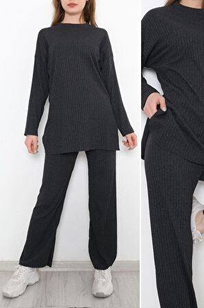 Buyers Butik Uzun Kol Fitilli Takım Antrasit - 10147.1567.