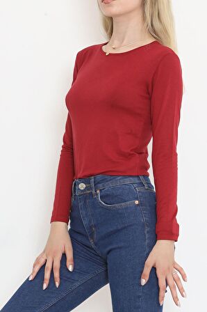 Buyers Butik Uzun Kol Viskon Body Bordo - 18551.1778.