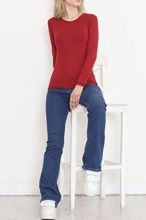 Buyers Butik Uzun Kol Viskon Body Bordo - 18551.1778.