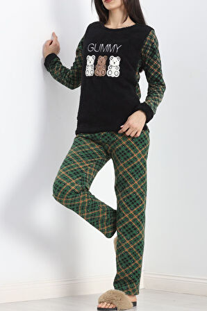 Buyers Butik Polar Pijama Takımı Siyah - 19215.1048.