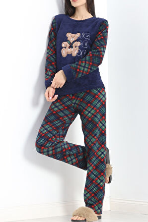 Buyers Butik Polar Pijama Takımı Lacivert - 19216.1048.