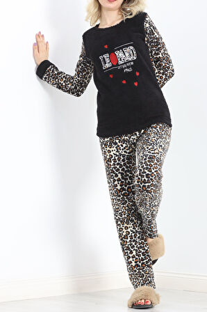 Buyers Butik Polar Pijama Takımı Siyah - 19216.1048.