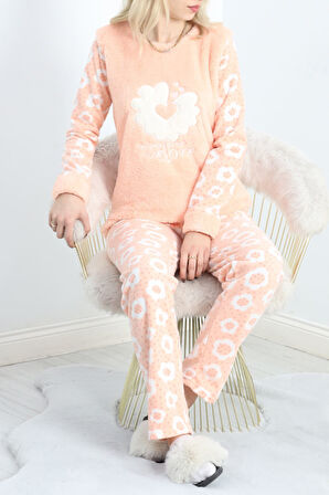 Buyers Butik Polar Pijama Takımı Somon - 19216.1048.
