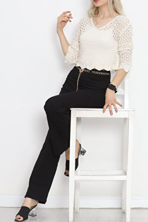 Buyers Butik Crop Kazak Krem - 994.1247.
