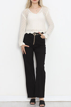 Buyers Butik Crop Kazak Krem - 994.1247.