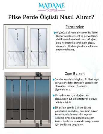 Beyaz Plise Perde Katlanır Cam Balkon Perdesi - Ofis Perdesi - Mutfak Perdesi