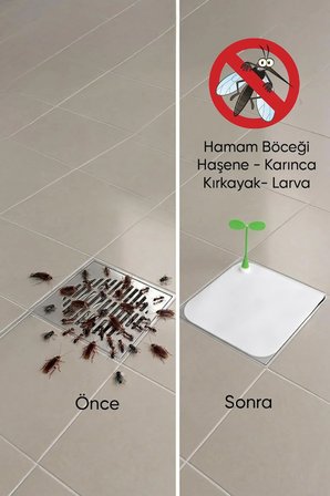 Beyaz Dekoratif Kare Koku Önleyici Lavabo Gider Kapatıcı Dekoratif Banyo Küvet Gider Tıkacı 13,3 cm