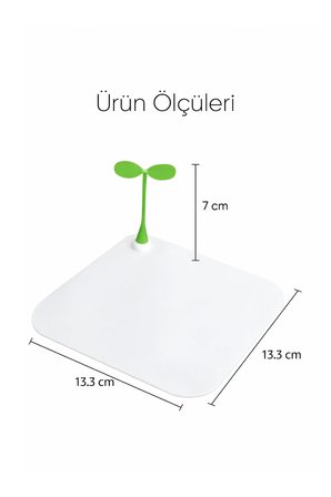 Beyaz Dekoratif Kare Koku Önleyici Lavabo Gider Kapatıcı Dekoratif Banyo Küvet Gider Tıkacı 13,3 cm