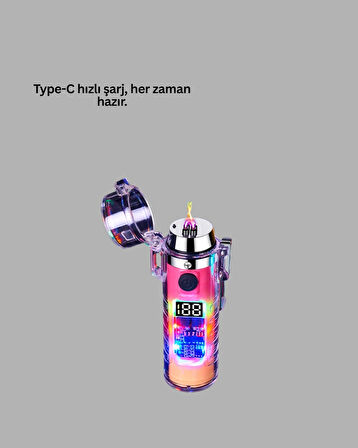 MX8811 USB Şarj Edilebilir Fenerli Çakmak