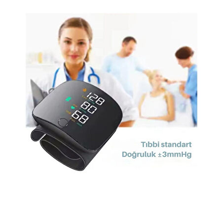 Renkli LCD Ekranlı Bilekten Tansiyon Aleti – Taşınabilir ve Kolay Kullanım Tansiyon Aleti