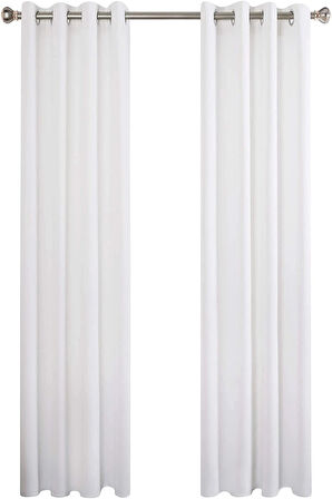 Beyaz Renk Rustik Kumaş Perde Kuşgözü Halkalı Boru Halka Dekoring Perde