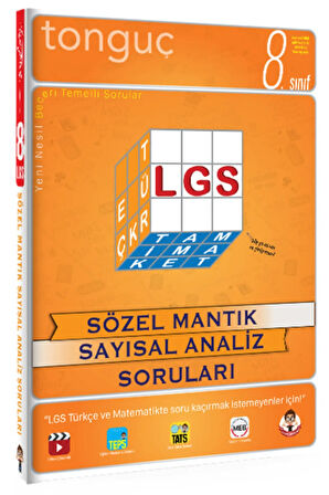 Tonguç Akademi 8. Sınıf Lgs Sözel Mantık Sayısal Analiz Soruları