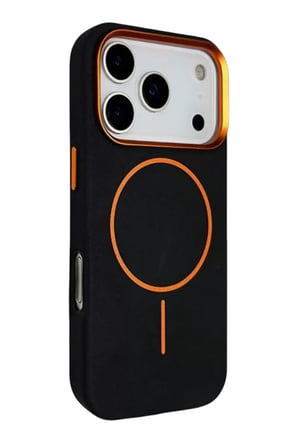 iPhone 17 Pro Luno Deri Magsafe Kapak - Siyah bzsxx