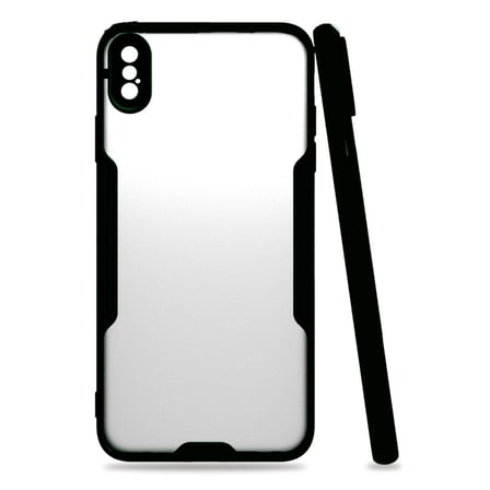 iPhone XS Max Kılıf Platin Silikon - Siyah bzsxx