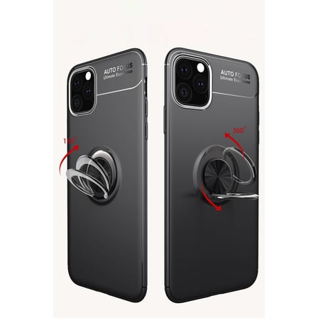 iPhone 11 Pro Max Kılıf Range Yüzüklü Silikon - Siyah bzsxx