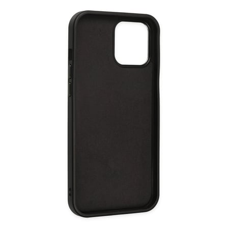 iPhone 12 Pro Max Kılıf Asya Deri Silikon - Siyah bzsxx
