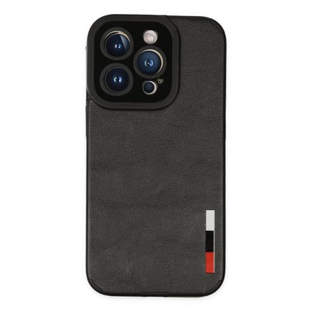 iPhone 14 Pro Kılıf Loop Deri Silikon - Siyah bzsxx