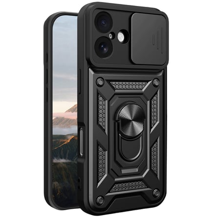 iPhone 17 Pars Lens Yüzüklü Silikon - Siyah bzsxx