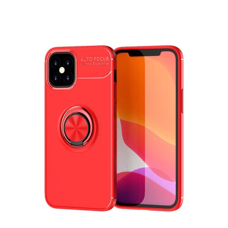 iPhone 12 Mini Kılıf Range Yüzüklü Silikon - Kırmızı bzsxx